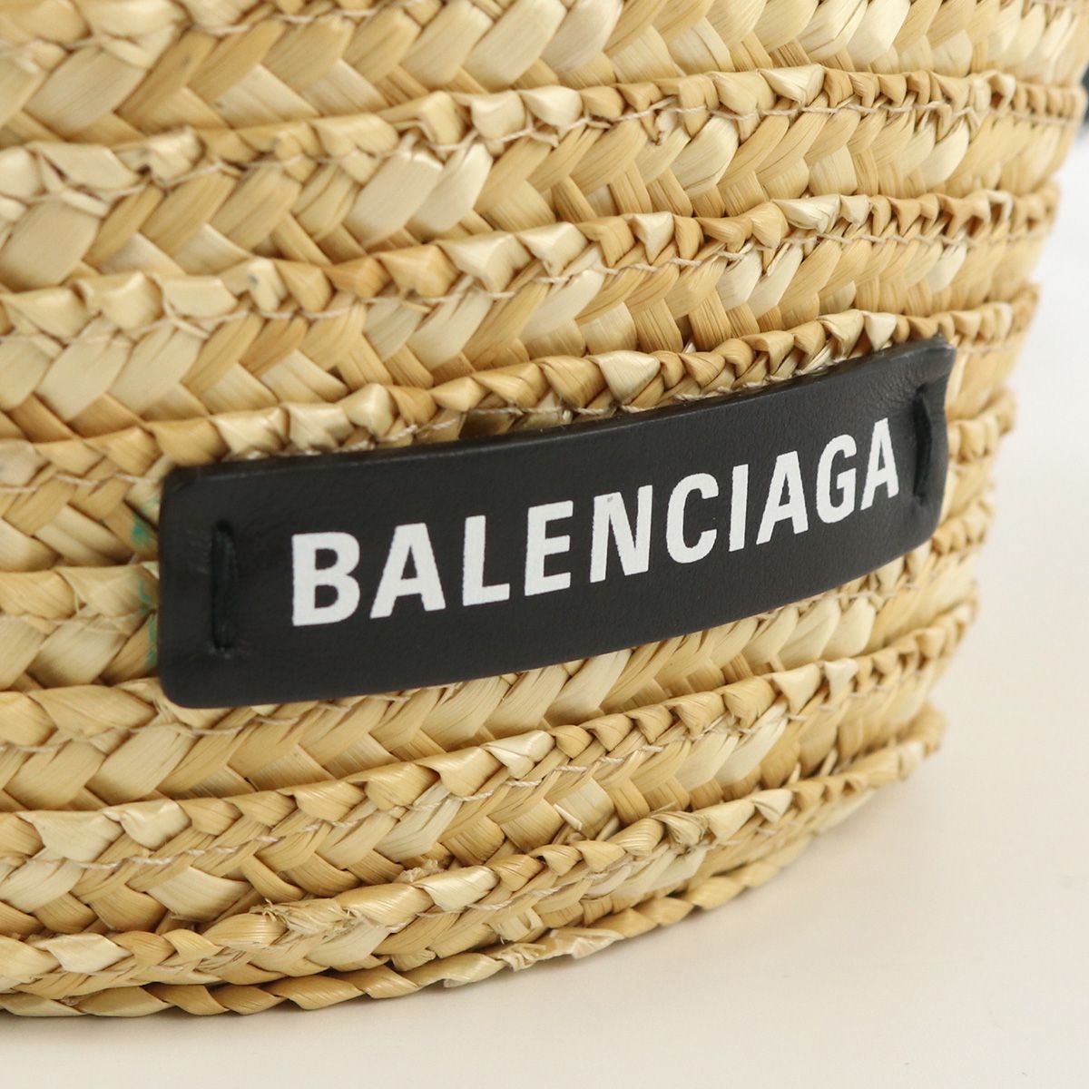 BALENCIAGA バレンシアガ ラフィア トートバッグ 744139 カゴバッグ