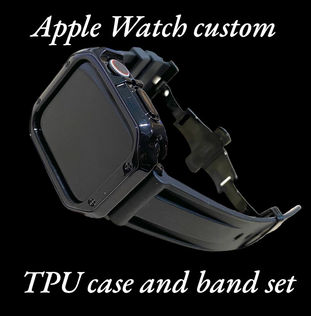 B カスタム セット アップルウォッチバンド ラバーベルト Apple Watch 