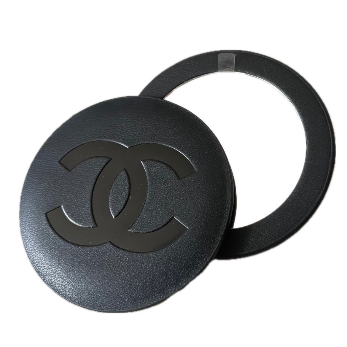 CHANEL／【ブラック】回転式スライドコンパクトミラー ノベルティ