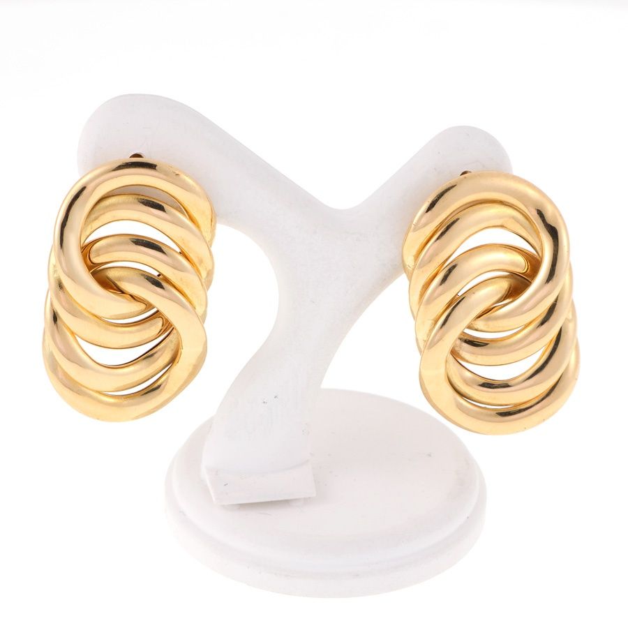 K18YG ピアス サークル4連 5.5g 【中古】 商品番号 B-157393 K18