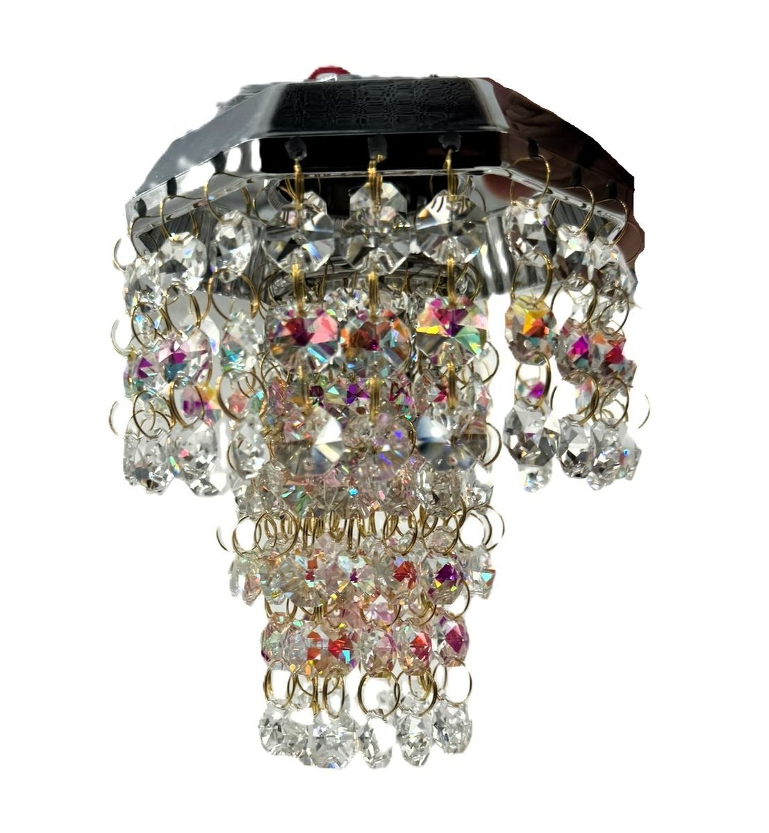 ケーキ型風シャンデリア 12 24V共用 軽トラや乗用車の天吊り用にちょうどいいサイズ♪ 電球色