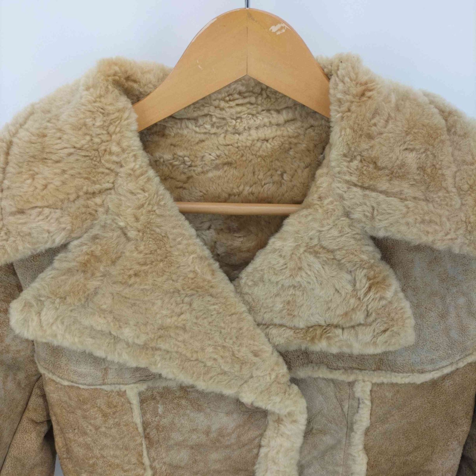 ユーズドフルギ USED古着 70-80S カナダ製 パッチワーク ムートン