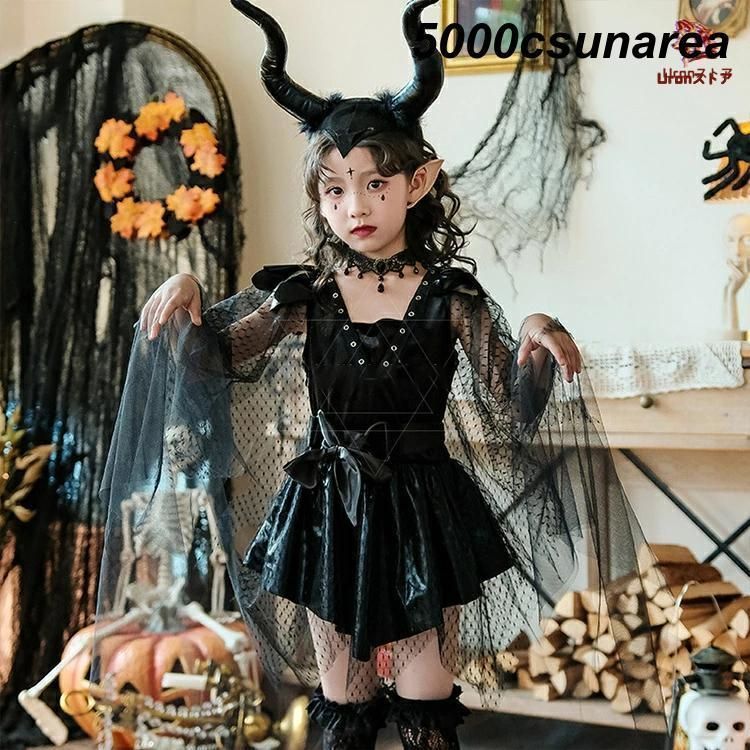  子供用 大人用 悪魔 骸骨 ホラー 親子ペア 仮装 コスチューム 女の子 ワンピース キッズ FCZY ドレス 魔女 FCZY衣装 ウィッチ 小物 その他 キッズファッション小物