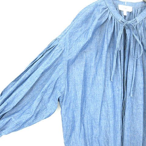 ハイク HYKE 22SS CHAMBRAY GATHERED DRESS ワンピース シャツ