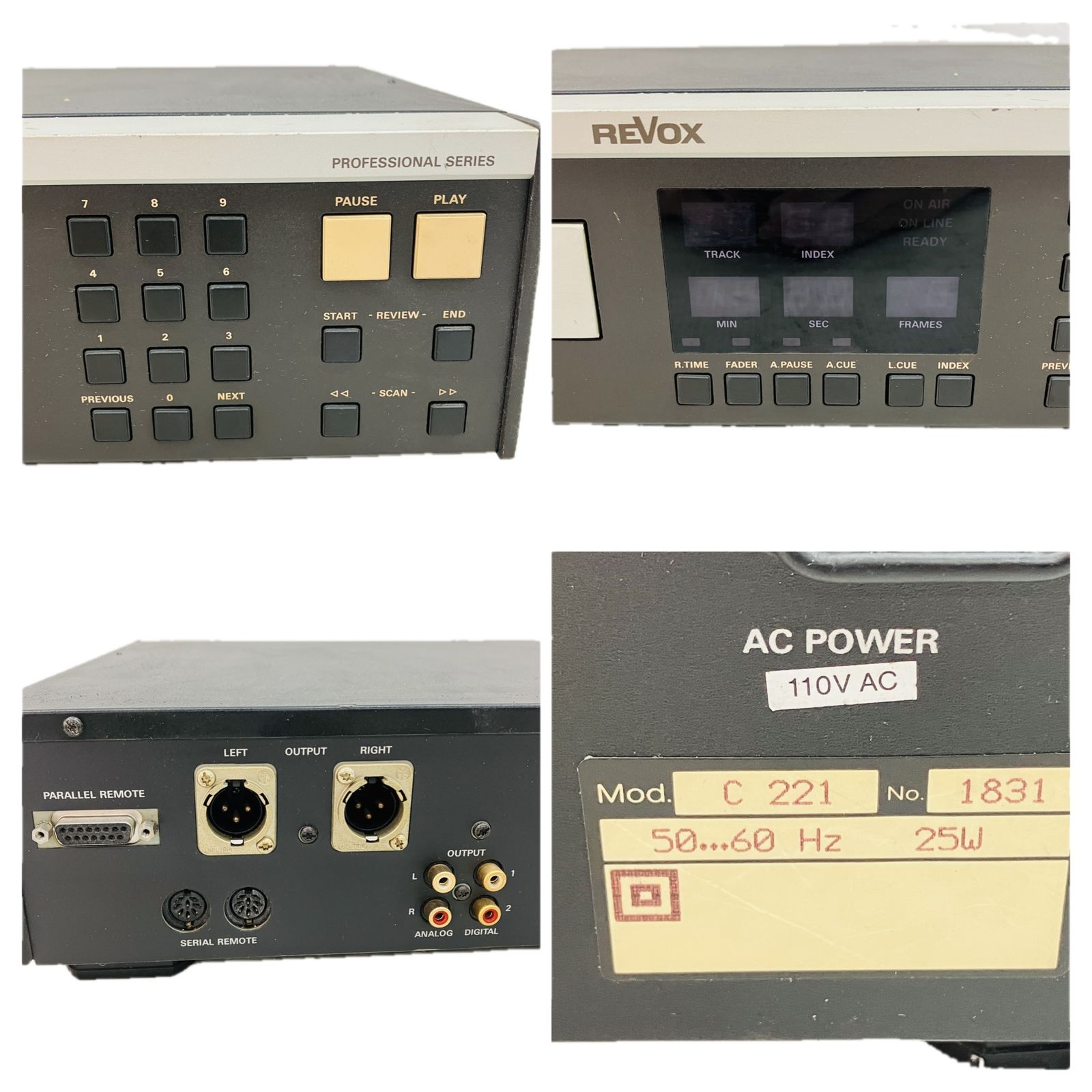 哲学 REVOX C221 CDプレーヤー オーディオ 音響機材 ルボックス ジャンク C10424197