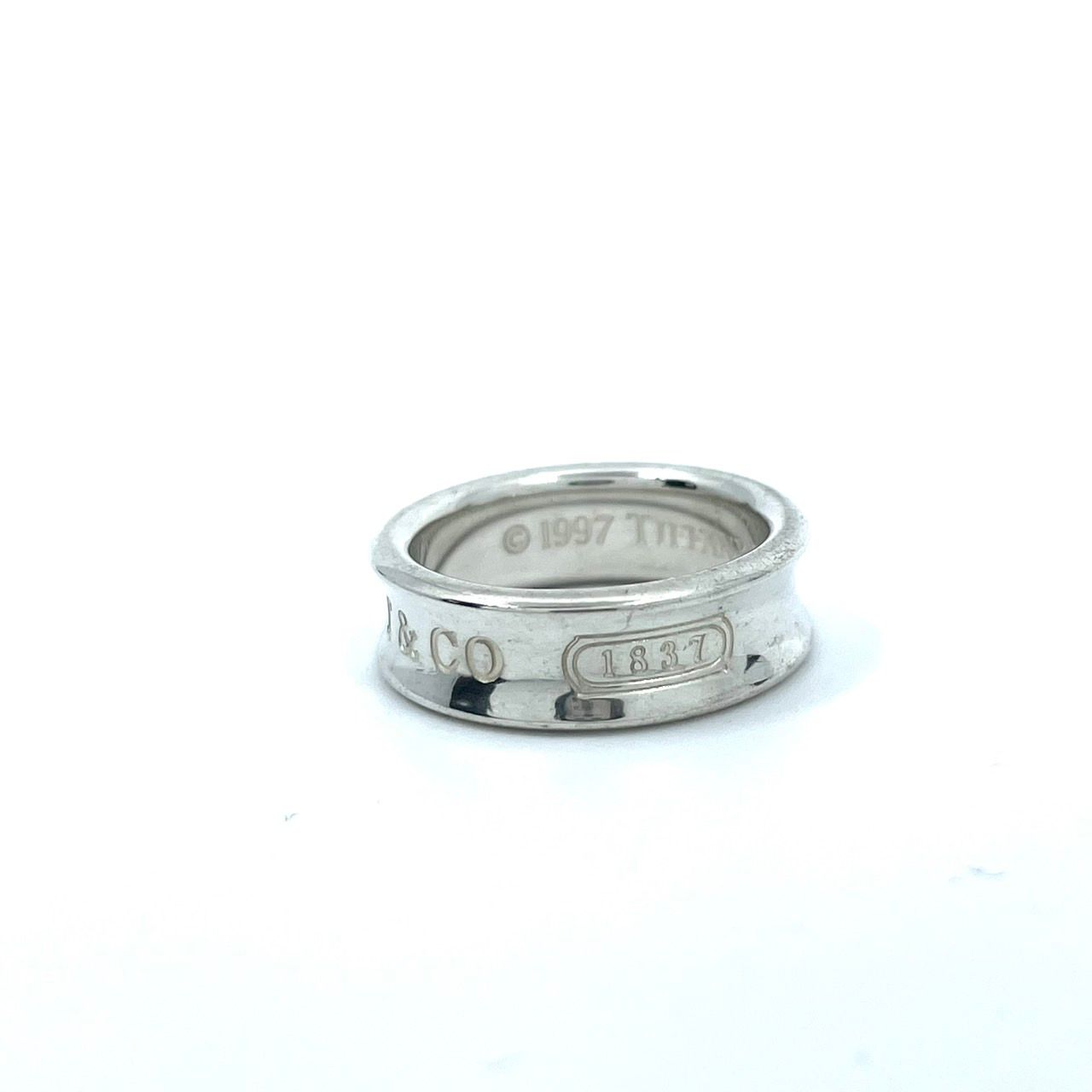 『美品』 ティファニー ビンテージ SV925 ナローリング 1837 美品 TIFFANY &Co. ティファニー 1837 ミディアムリング 14号 ナ