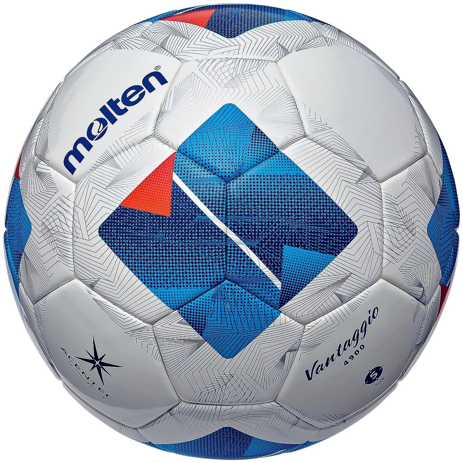 Color ホワイトxブルー モルテン molten ヴァンタッジオ4900 芝用 サッカー 5号球 検定球 F5N4900