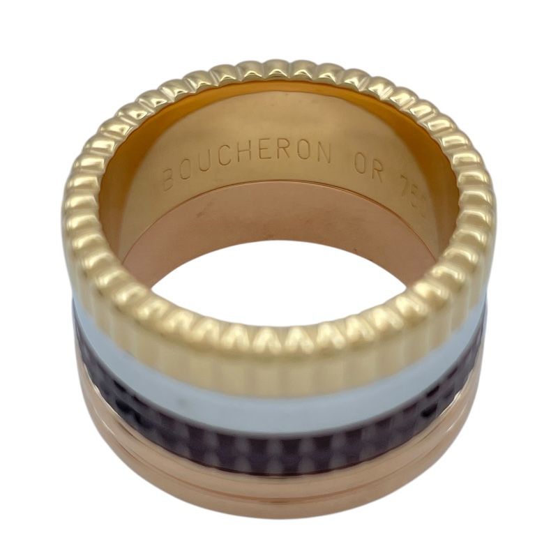 ブシュロン BOUCHERON キャトルクラシックラージ ゴールド ホワイトゴールド ピンクゴールド Au750 ブラウンPVD ジュエリー MERCADOAVALIA_COM_BR
