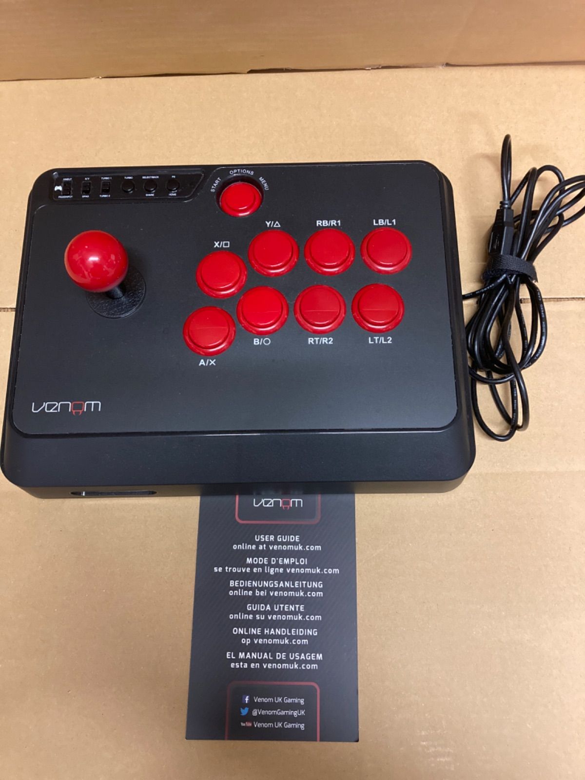 058【ジャンク品】Venom Arcade Fight Stick アーケードファイト