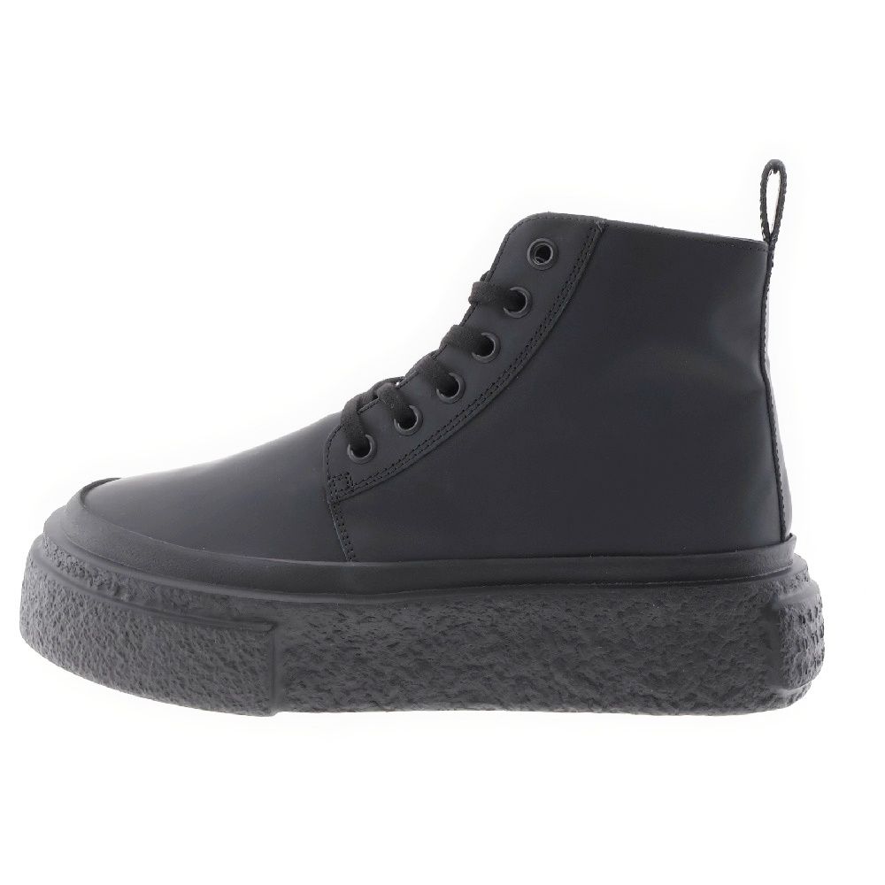 MM6 Maison Margiela (エムエムシックスメゾンマルジェラ) Leather Sneakers ハイカットレザースニーカー ブラック  SH1WS0010 - メルカリ