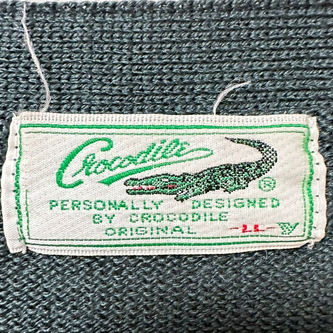 w^)b Crocodile クロコダイル カーディガン ブランドロゴ 刺繍 