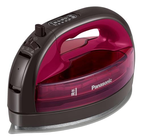 パナソニック Panasonic 2025最 コードレス パナソニック コードレススチーム Wヘッドアイロン セラミックコート 除菌 ブラウンピンク カルル NI-WL508-P