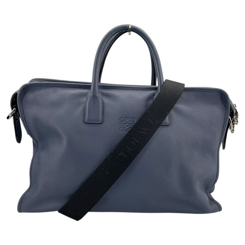 ロエベ LOEWE アマソナブリーフケース 35273 ブルー カーフ メンズ ブリーフケース