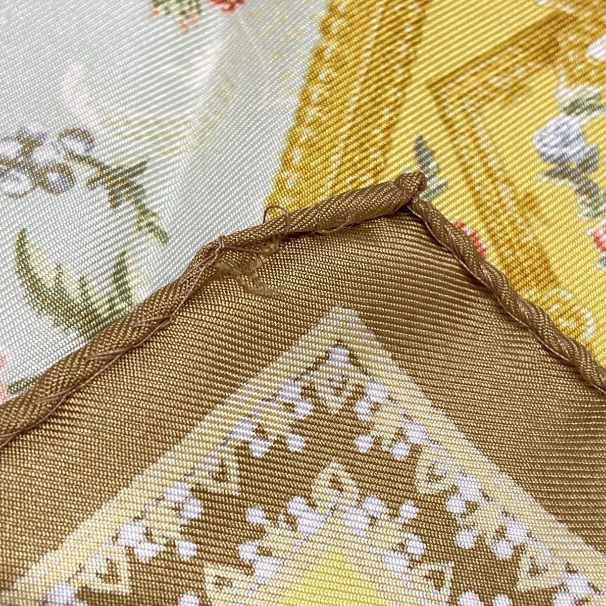ETRO(エトロ) スカーフ美品 - ダークイエロー×ライトブルー