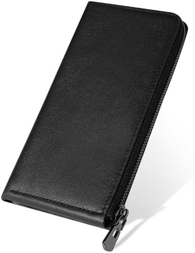 DearMin 財布 メンズ 小 L字ファスナー長財布 本革 薄型 大容量 小銭入れ 一流の革職人が作る コンパクトタイプ レディース 男性 ウォレット 牛革 ビジネス スタイリッシュ ダークブラウン
