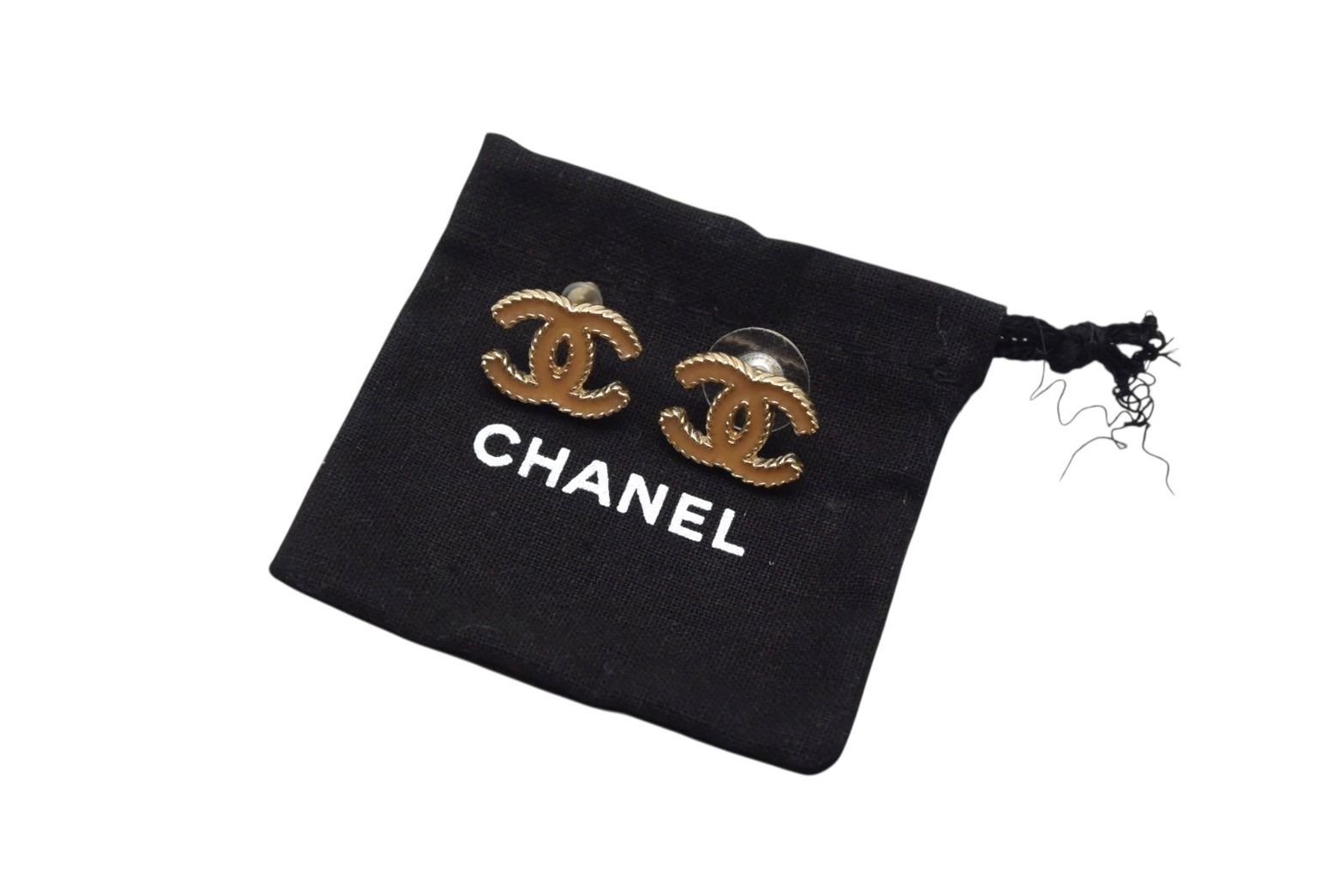 CHANEL シャネル ココマーク ピアス A12V 重量約3.6g ベージュ  