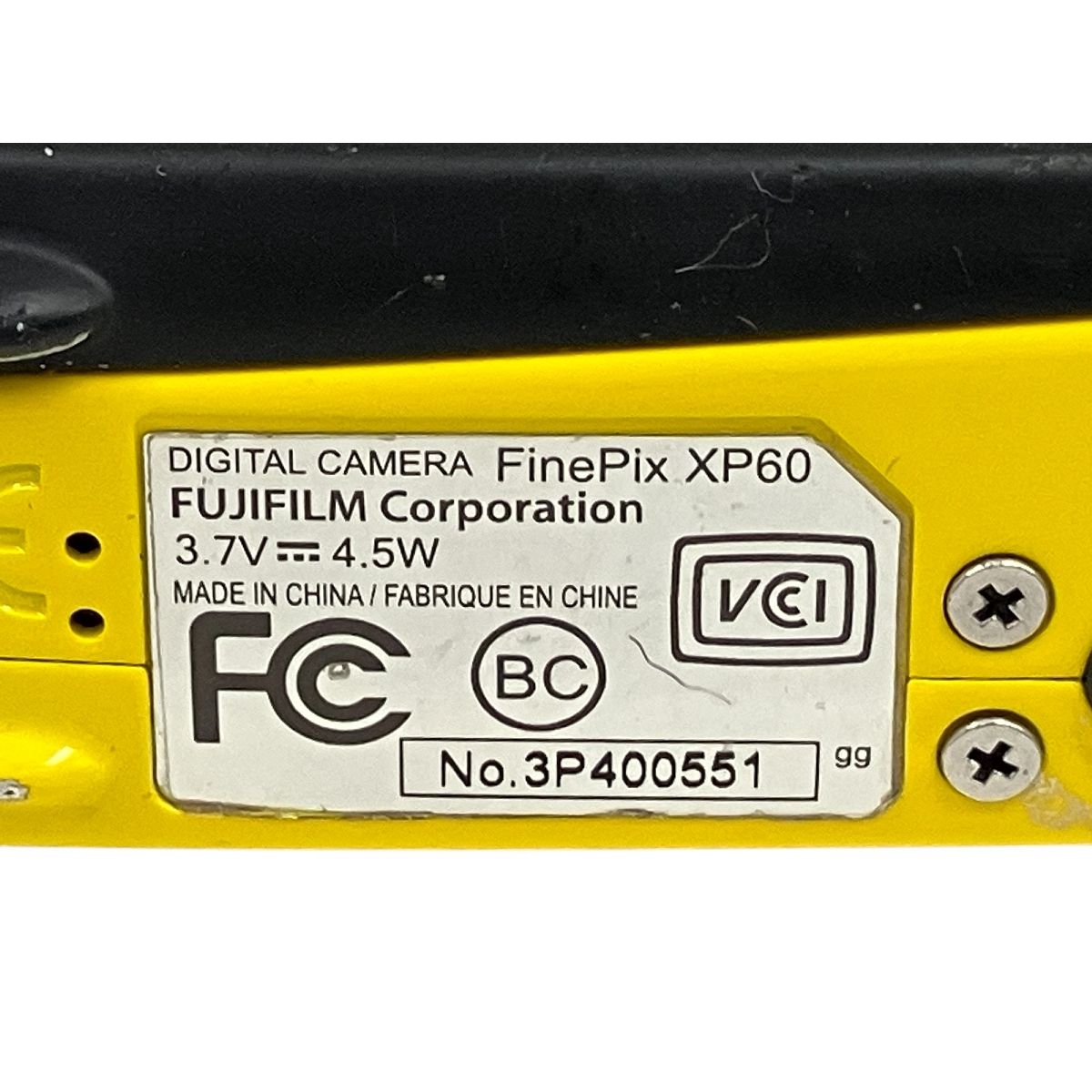 FUJIFILM FinePix XP60 コンデジ デジタルカメラ イエロー 防水