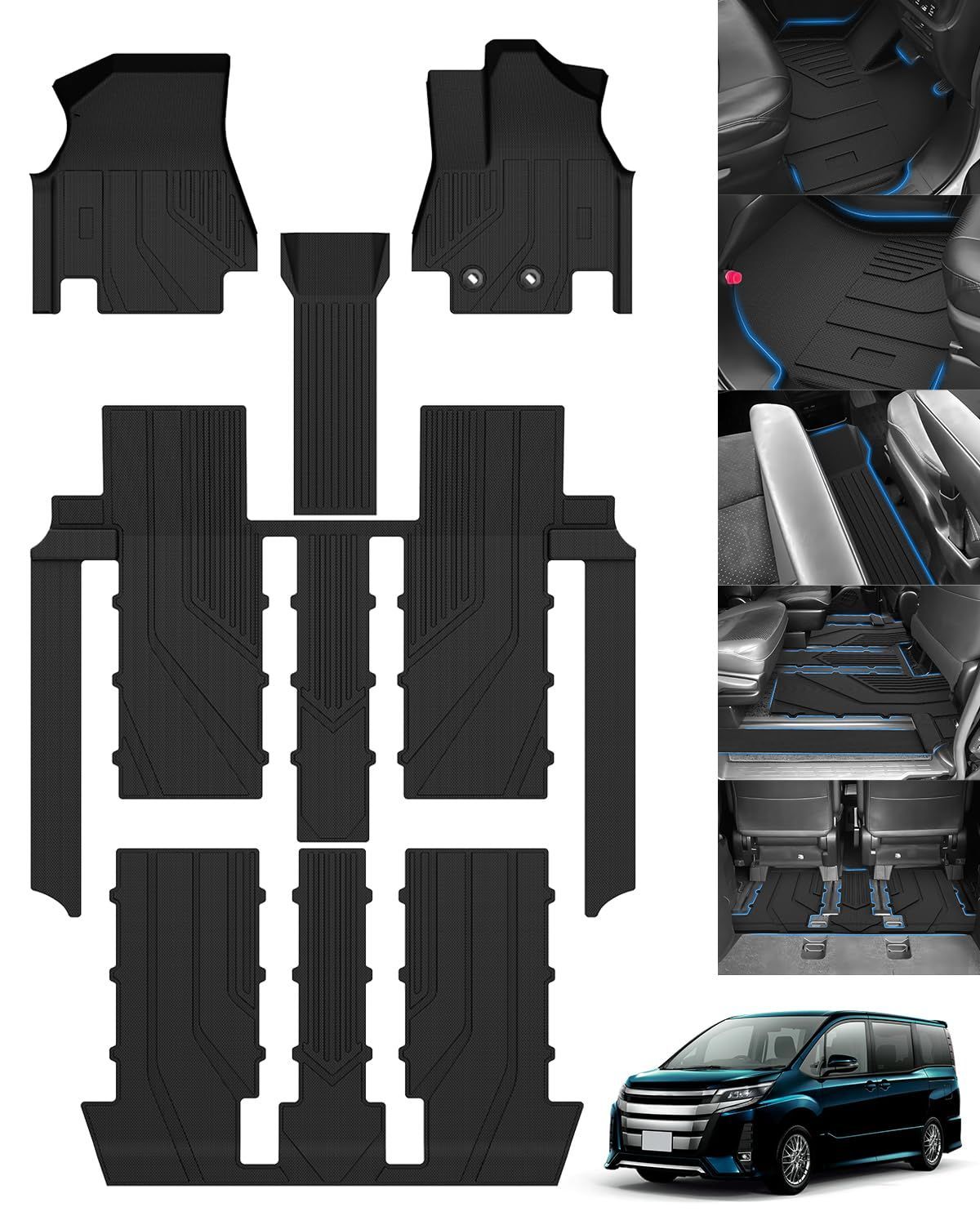 トヨタ　ヴォクシー　ノア　カーマット　マット REJEEKAR トヨタ 新型ノア ヴォクシー 90系 フロアマット＆ラゲッジ