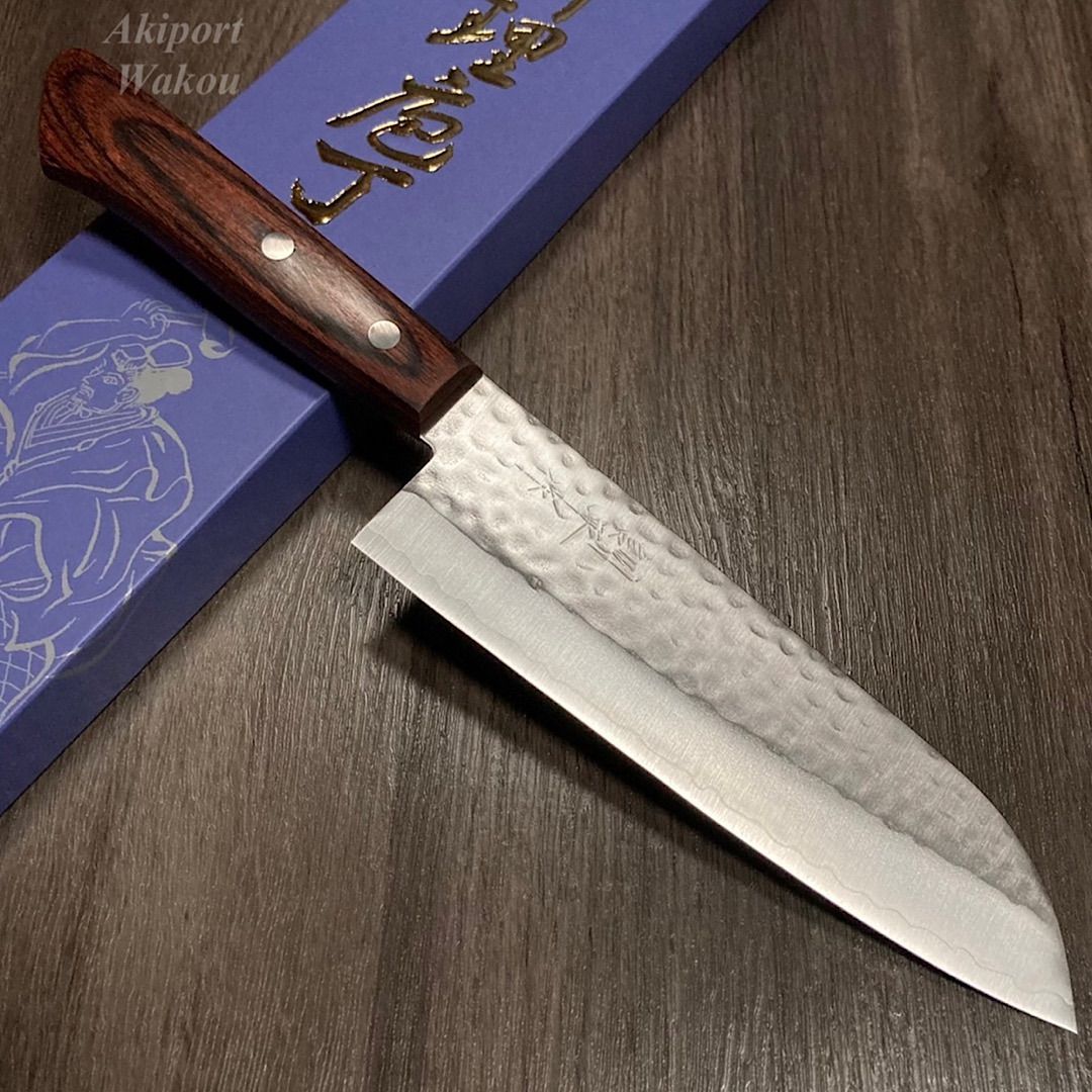 訓平作 三徳包丁 V金1号 VG1 槌目仕上げ 錆びにくく鋭い切れ味 増谷刃物製作 越前打刃物
