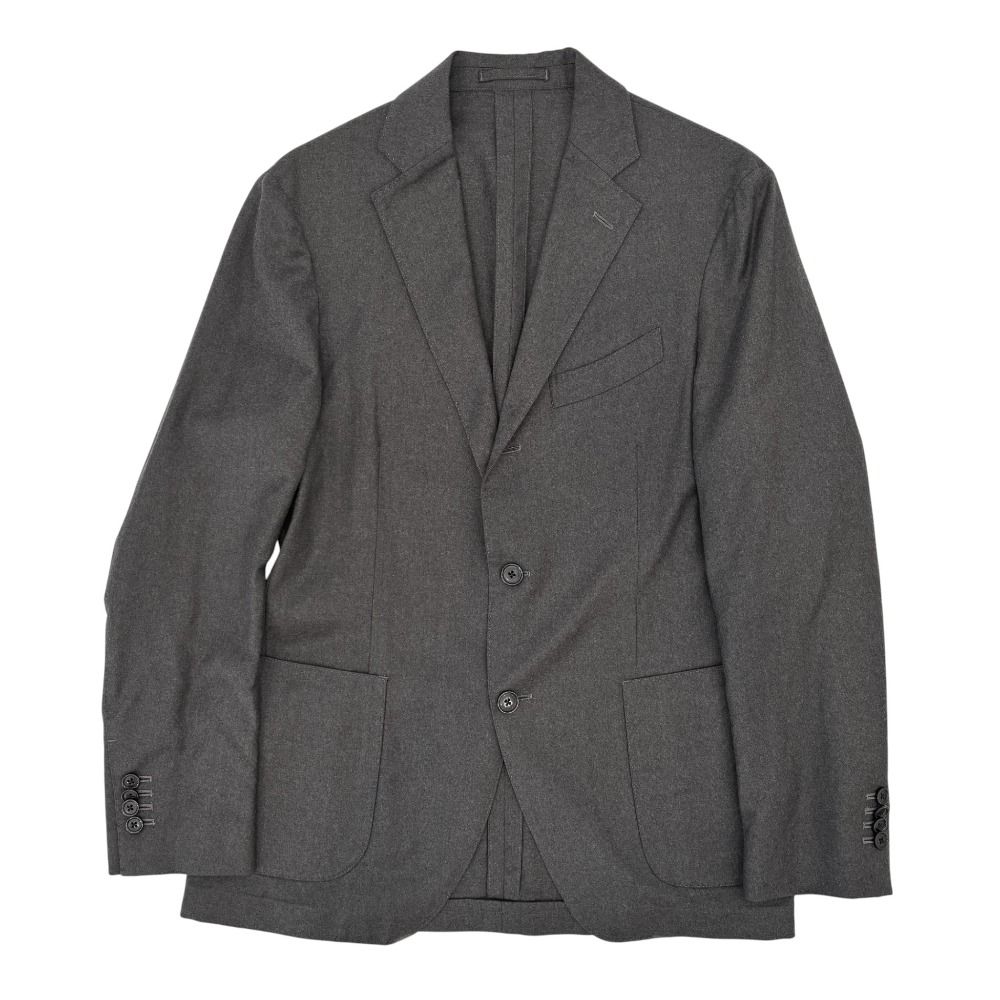 LARDINI ラルディーニ テーラードジャケット スラックスパンツ スーツ セットアップ JL031Q サイズ46 グレー メンズ 古着