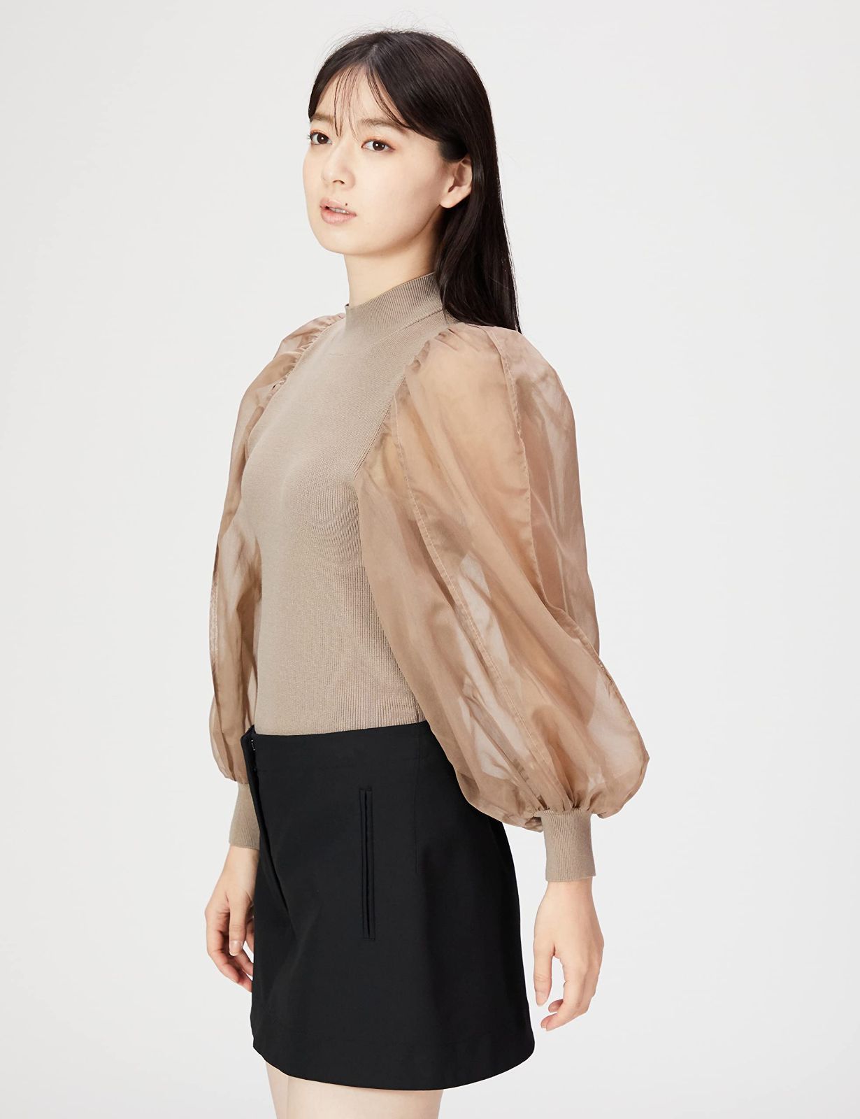 人気商品 フレイ アイディー シアードルマンスリーブニット FWNT224011 レディース