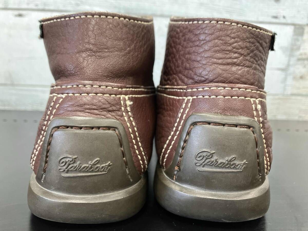  パラブーツ0512 デッキシューズ あずき色 UK 8 5 27 cm モカシン デッキシューズ ブーツ 革靴