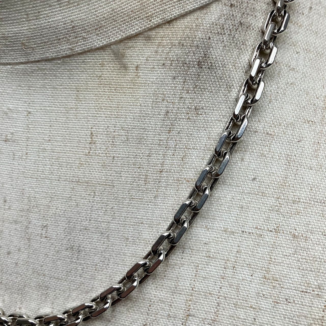 SILVER925 OVAL CHAIN WIDE NECKLACE/シルバー/ネックレス