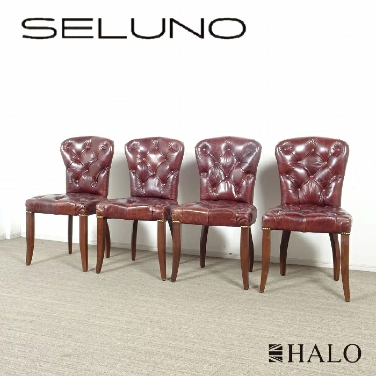 ◾︎SELUNO◾︎ 【展示美品】HALO(ハロ) / ASPLUNDアスプルンド取扱い / CHESTER チェスター チェア 4脚セット / 本革 30万 c659