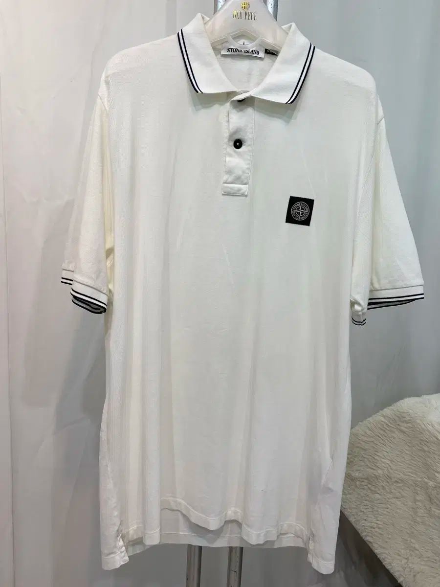 STONE ISLAND ストーンアイランド 白 ポロTシャツ L