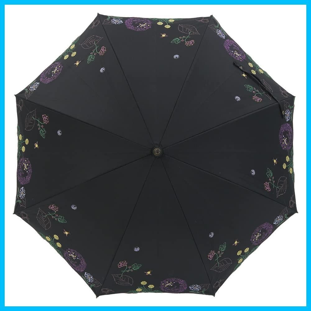 刺繍 UVカット かわず張り 逃熱 涼しい 遮熱 晴雨兼用傘 1級遮光 特殊2重張り ショート日傘 花鳥 女優日傘 ボタニカル シノワズリーモダン 日傘 即納対応 長傘 