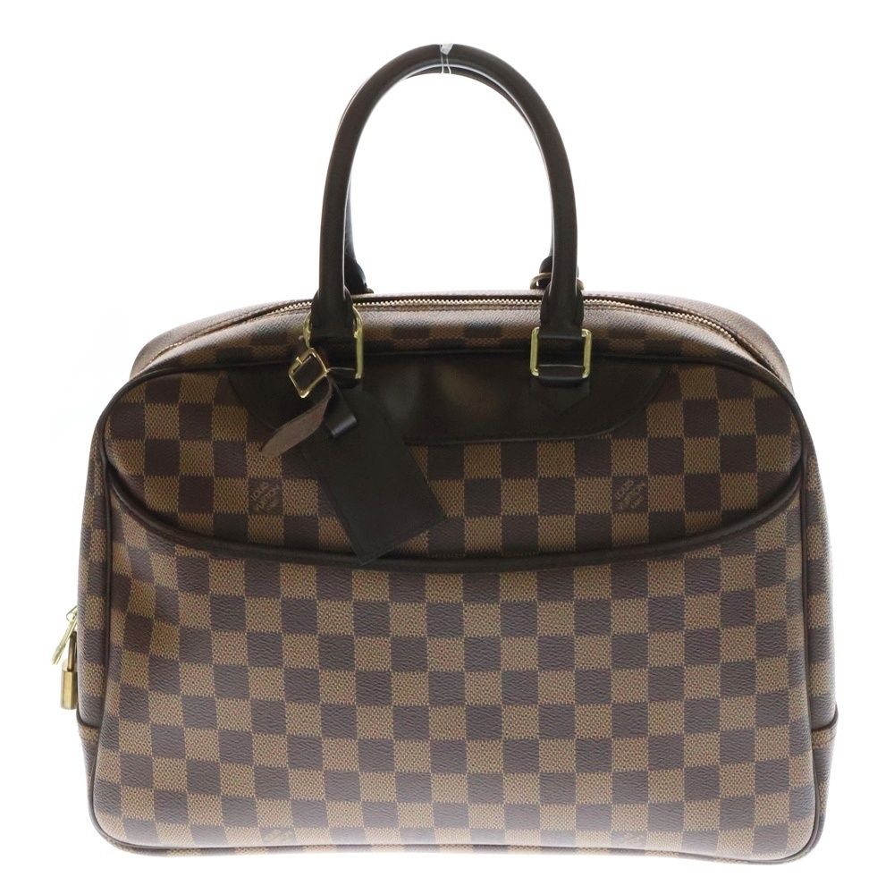 LOUIS VUITTON ルイヴィトン ダミエ ドーヴィル スペシャルオーダー ハンドバッグ ブラウン PVCレザー N47272