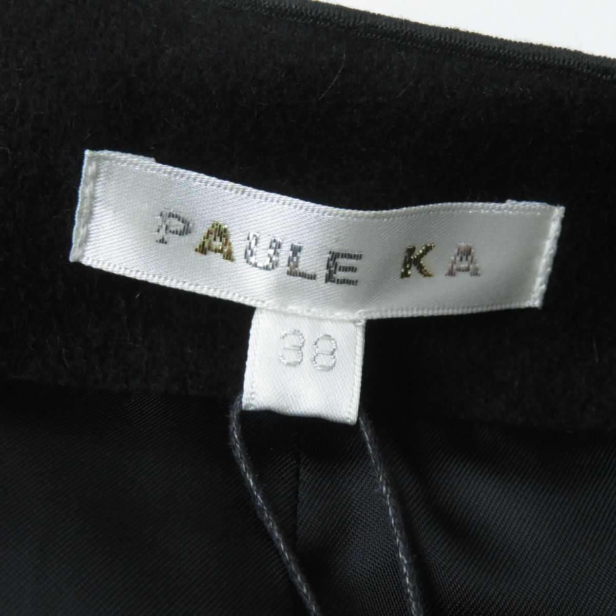 未使用品☆正規品 PAULE KA ポール カ リボン付き ノーカラー アンゴラ 