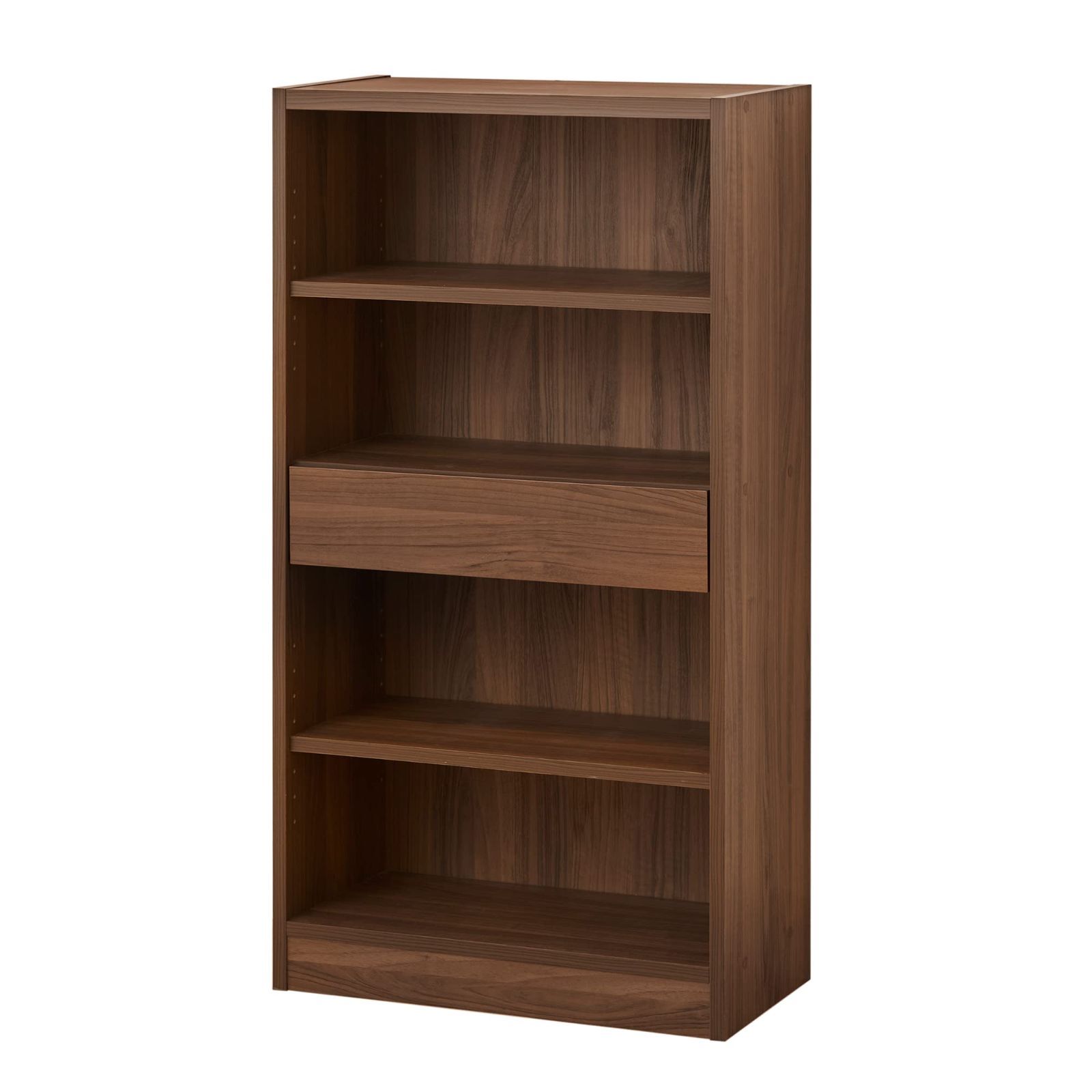 数量 白井産業 なめらかな開閉の引き出し付きシンプルラック シェルフ 飾り棚 本棚 ダークブラウン 幅56.3 高さ107.1 奥行29.2cm SO1-1155HDK セルオリア