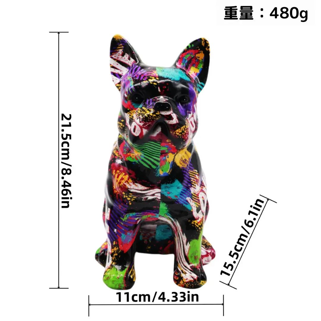 人気商品】フレンチブルドッグ フレブル カラフル 置物 人気商品】フレンチブルドッグ フレブル カラフル 置物