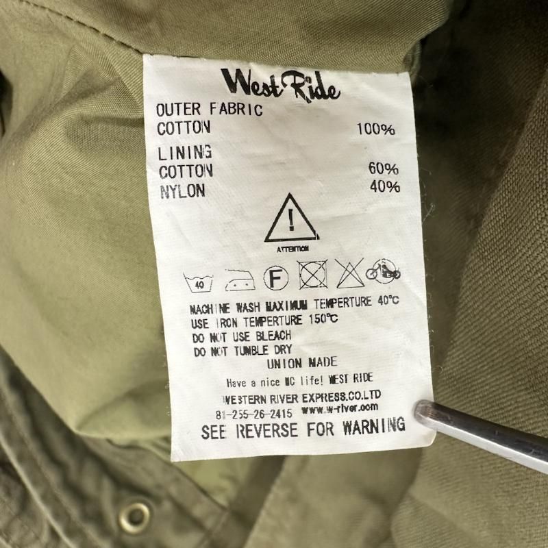 WEST RIDE ミリタリージャケット OLD LADY JACK ブラック WEST RIDE ミリタリージャケット OLD LADY JACK ブラック