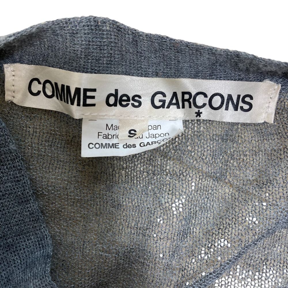COMME des GARCONS - 美品 COMME des GARCONS コムデギャルソン Vネック シアーニットカーディガン S グレー レディース 古着 中古 USED 美品 COMME des GARCONS コムデギャルソン Vネック シアーニット