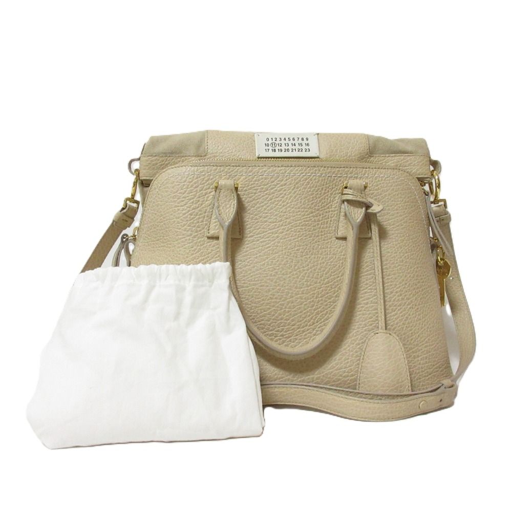 美品 Maison Margiela メゾンマルジェラ 5AC レザー 2way ハンドバッグ 