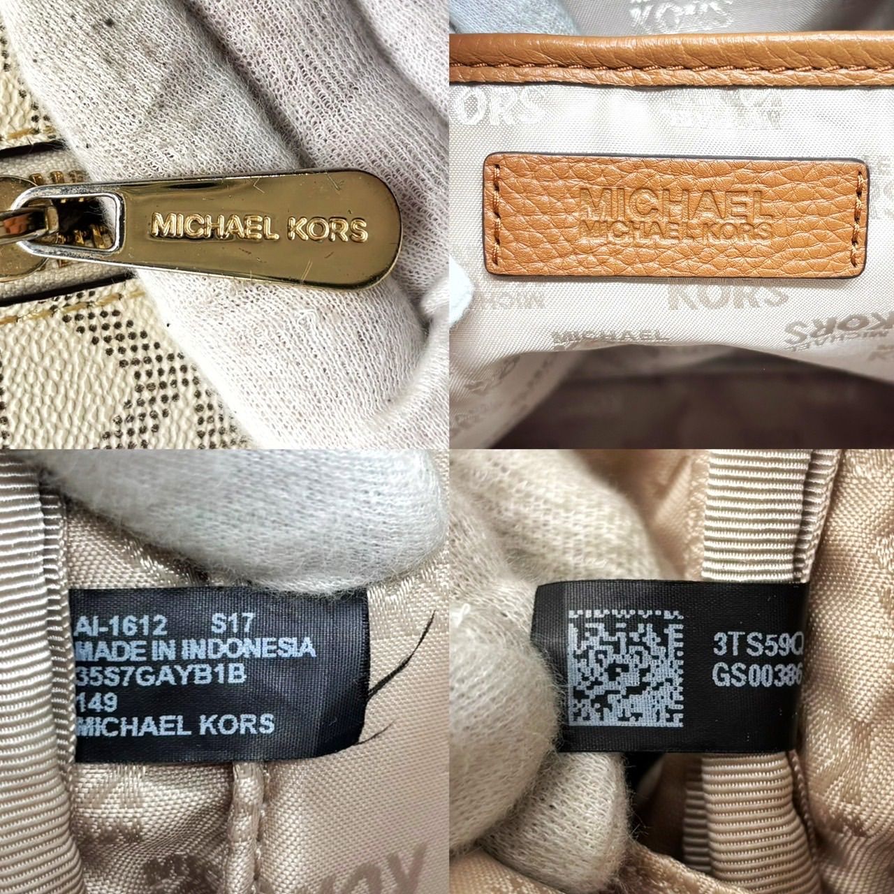 未使用級✨マイケルコース リュック MK柄 PVC 総柄 ゴールドロゴ ✨良品✨ MICHEAL KORS マイケルコース リュックサック バック