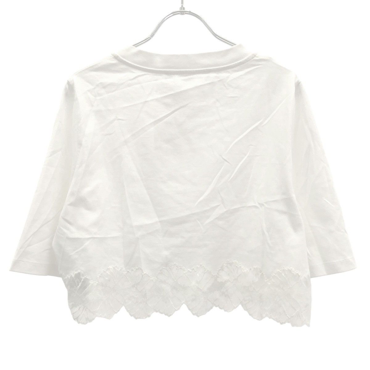 STELLA McCARTNEY ステラ マッカートニー クロップドレースデザインTシャツ 6J0213 3SPX88 ホワイト XS STELLA McCARTNEY ステラ マッカートニー クロップドレースデザインT