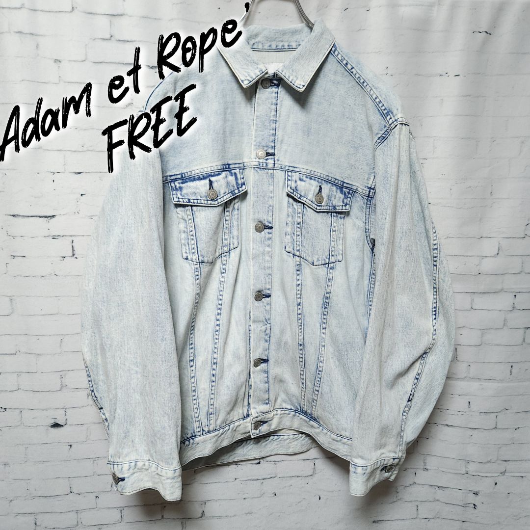 Adam et Rope' サスティナブルデニムジャケット ライトブルー