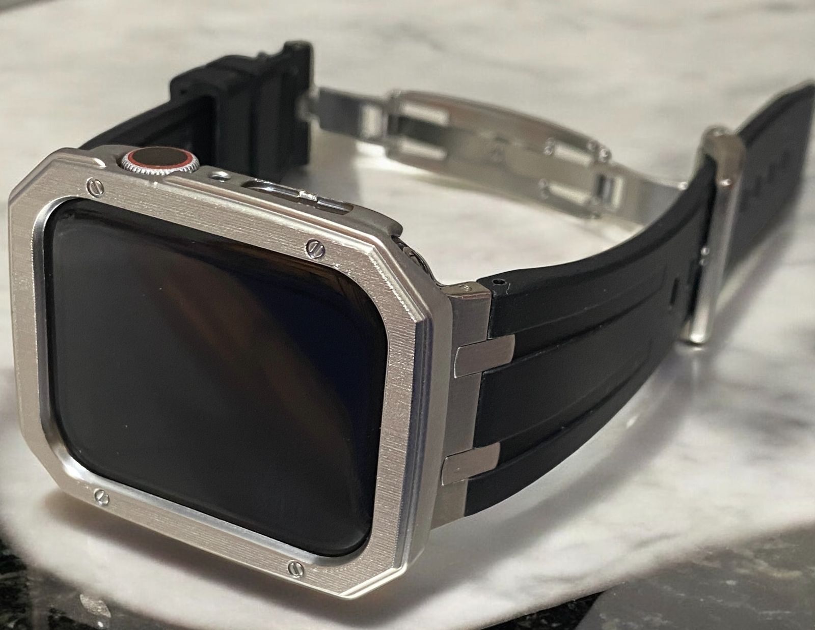 アップルウォッチ シームレス ラバーベルト カバー ウルトラ Apple Watchバンド 40 41 44 45 49mm 59