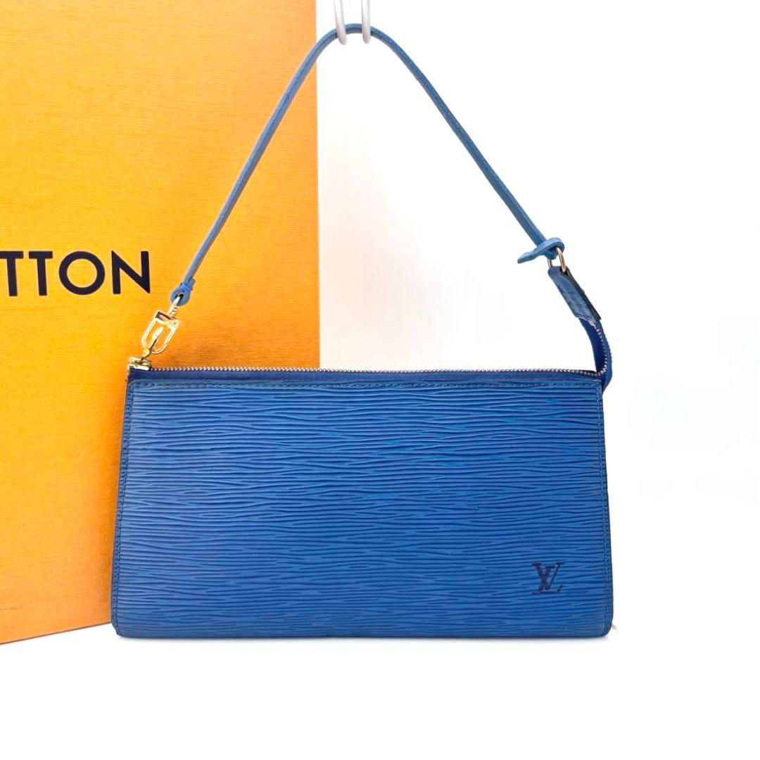 ルイヴィトン エピ アクセソワール アクセサリーポーチ トレドブルー
