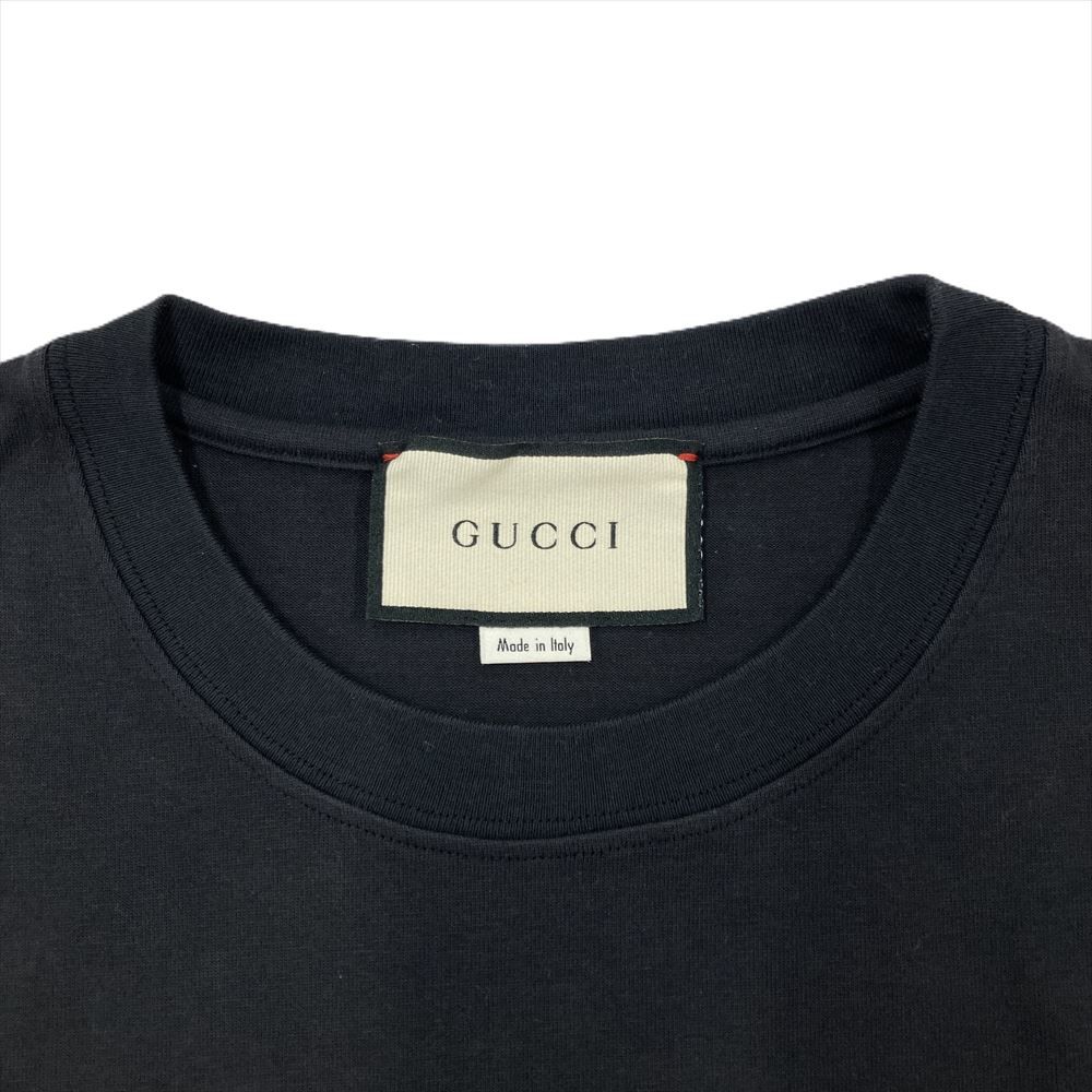 グッチ GUCCI ブレード ロゴ 半袖Tシャツ コットン ブラック M