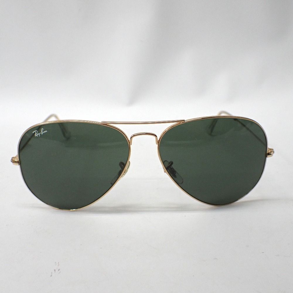 Ft616751 レイバン サングラス メタルフレーム AVIATOR LARGE METAL II RB3026 G-15 グリーン メンズ Ray-Ban中古