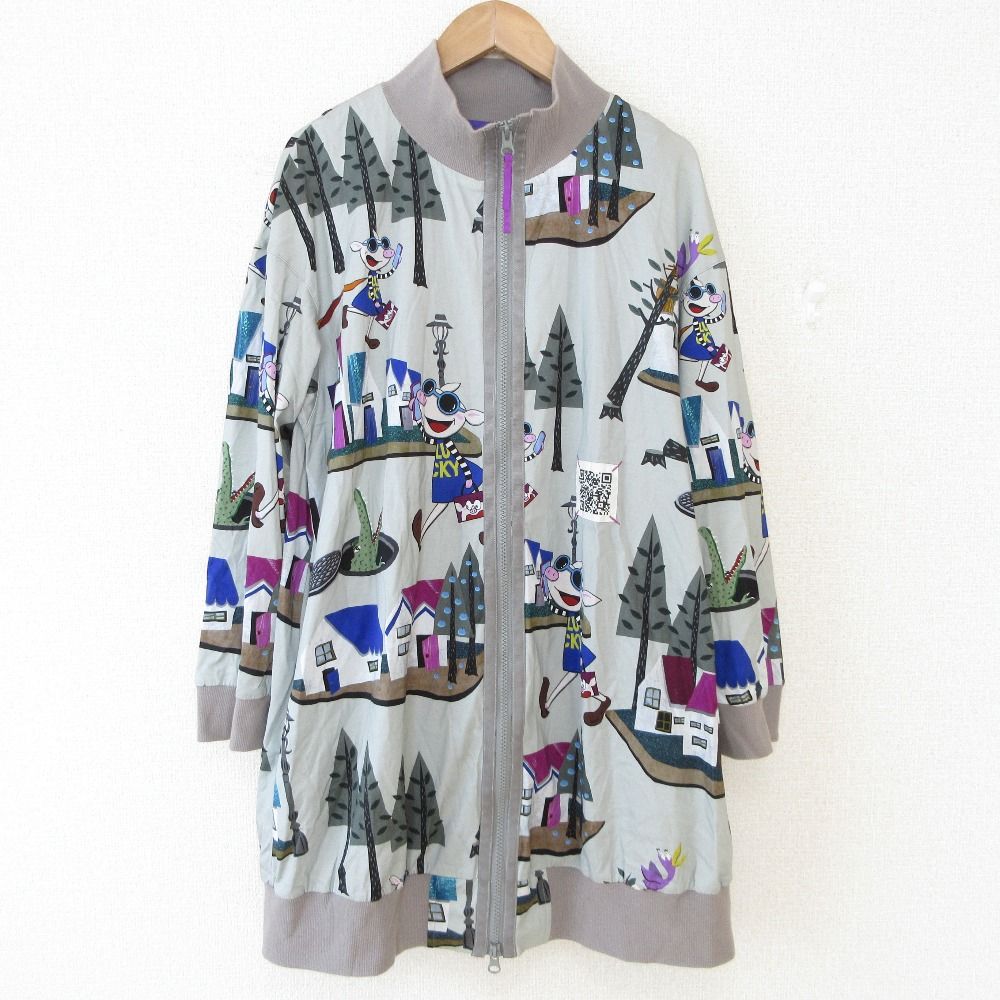 良品 OLLEBOREBLA オレボレブラ アルベロベロ ぶたさん 総柄 ジップ  