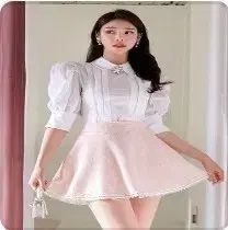 ハイディバ バトー ブラウス バトー ツイード スカート