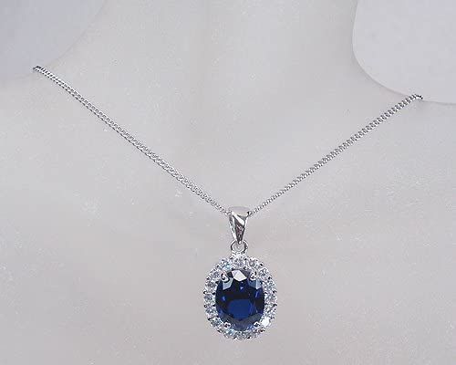 あなたと私の宝石箱] シルバー 合成 サファイア ペンダント