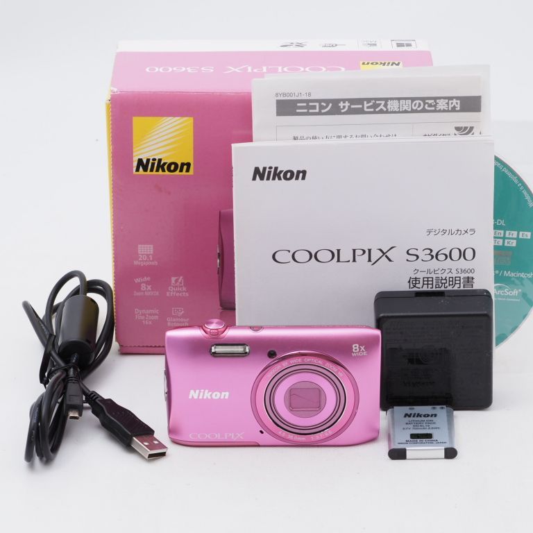 Nikon ニコン デジタルカメラ COOLPIX S3600 アザレアピンク S3600PK カメラ本舗｜Camera honpo メルカリ