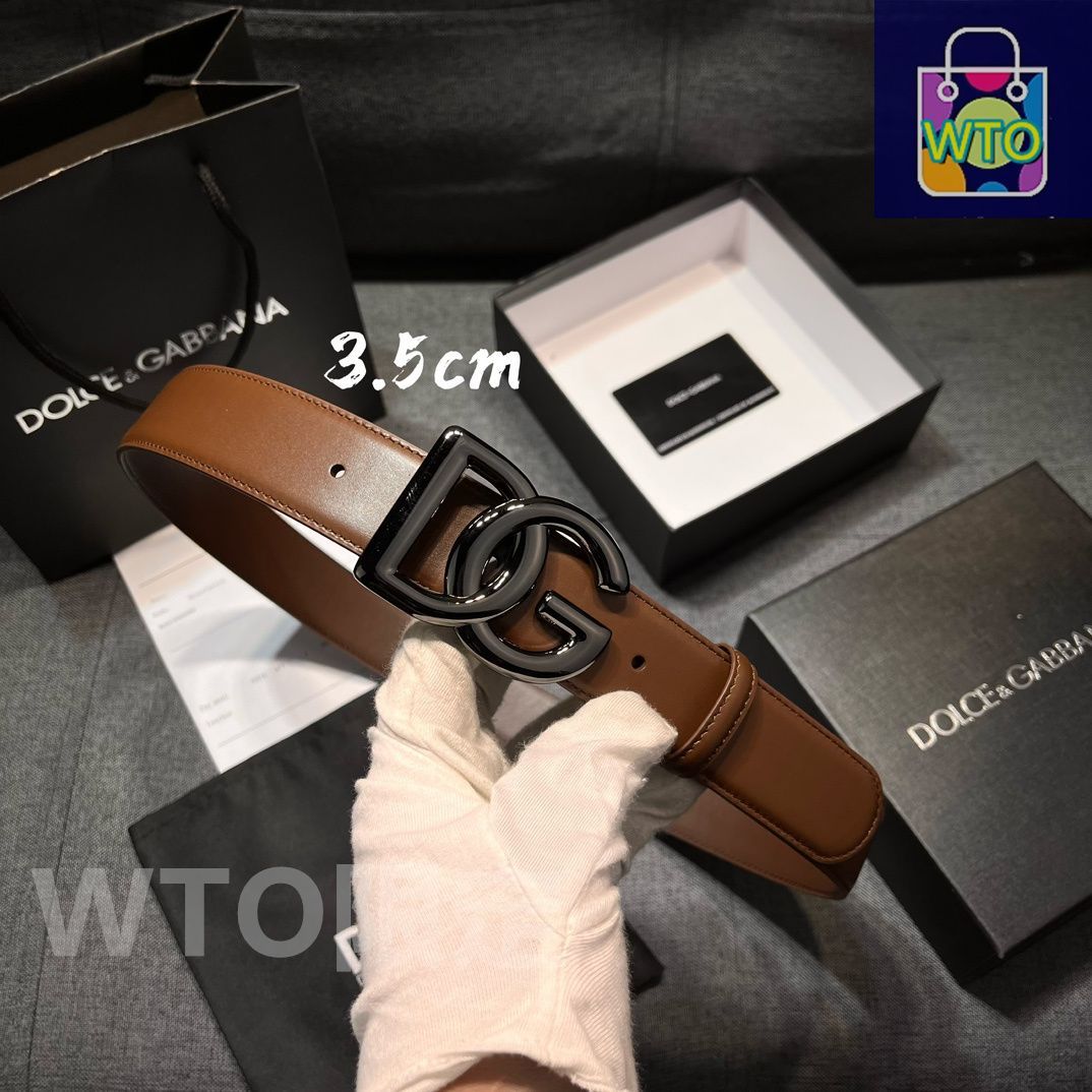 DOLCE & GABBANA ドルチェ＆ガッバーナ レザーベルト　新品未使用 今日WTO】Dolce & Gabbana ドルチェ & ガッバーナ レザーベルト