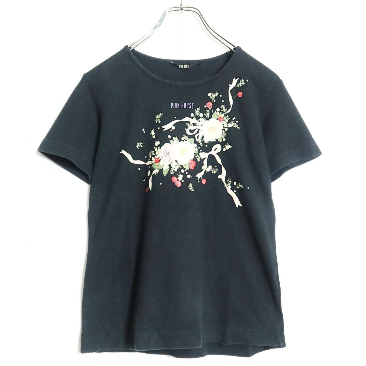 【高級】PINK HOUSE ピンクハウス Tシャツ 半袖 花柄 総柄 日本製 PINK HOUSE｜ピンクハウスのTシャツ/カットソー通販 - ZOZOTOWN